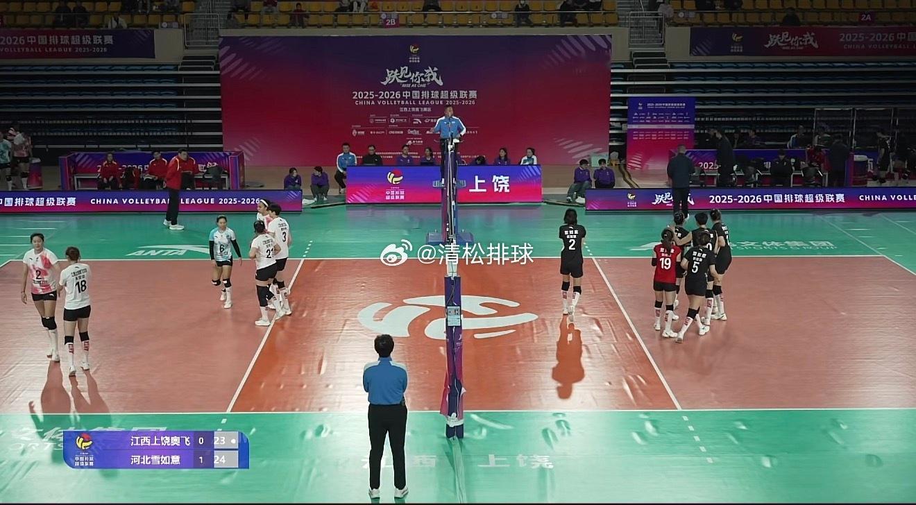 2025-2026中国女排超级联赛B级第四轮江西上饶奥飞vs河北雪如意第二局：2