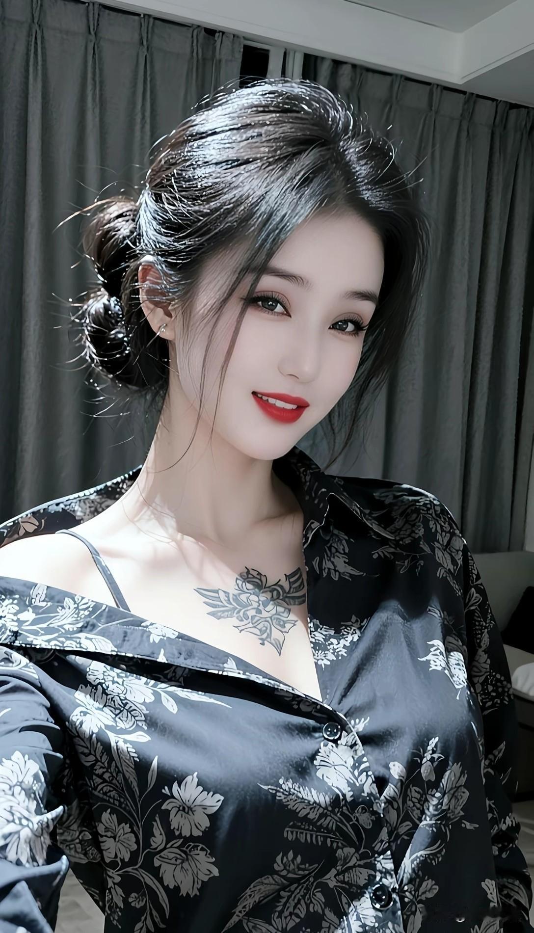 长的这么好看，有点纹身了就伤大雅了。

好人一定不会纹身，纹身的不一定是坏人。