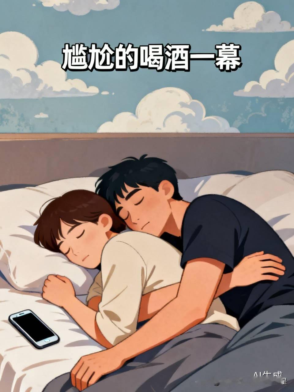 尴尬的喝酒一幕

记得那次和我姐夫一起喝酒，不记得喝了多少酒了，反正最后迷迷糊糊