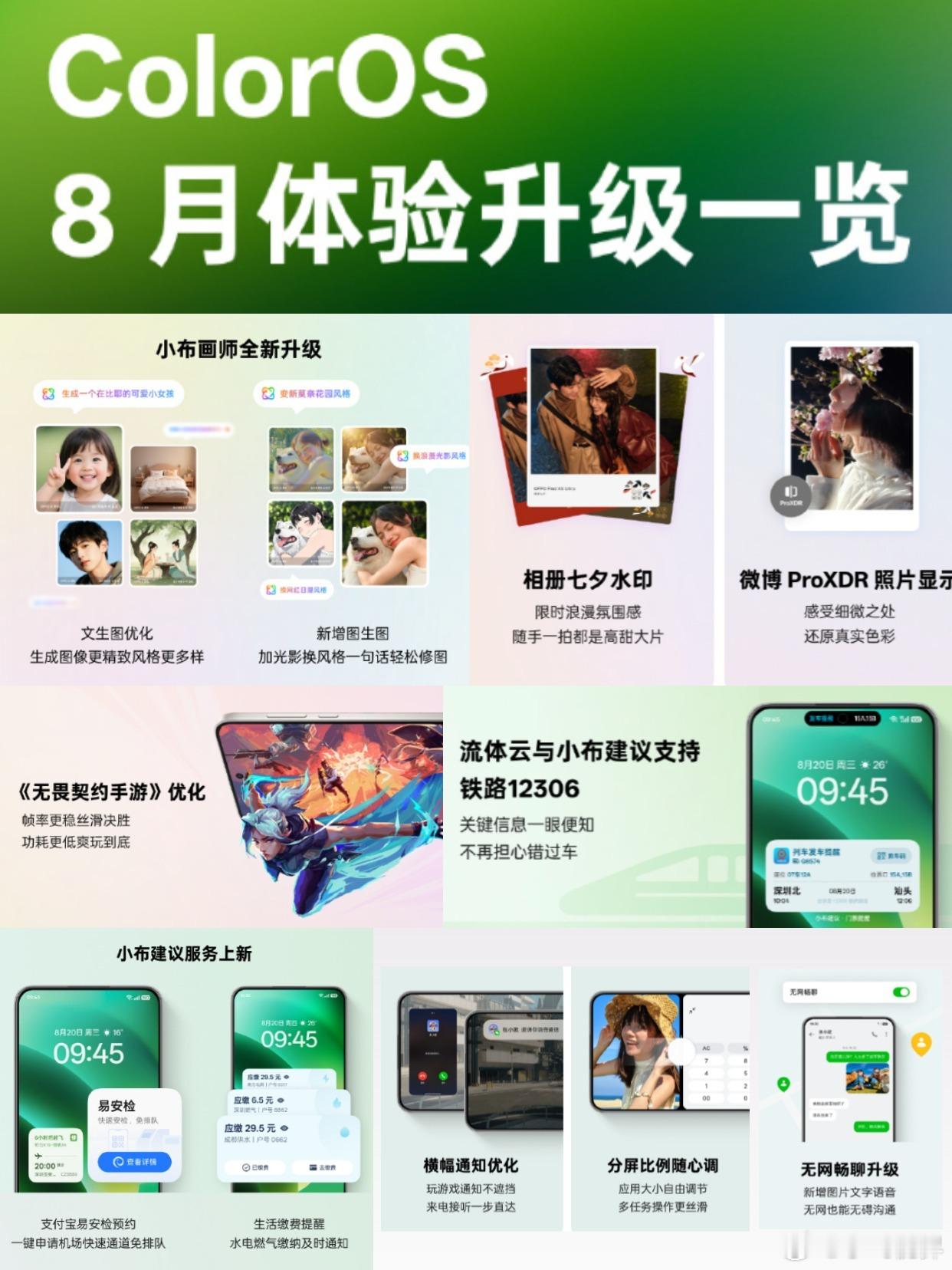 OPPO这波ColorOS 15的八月升级挺多的，老机型一加11/Ace2、Fi