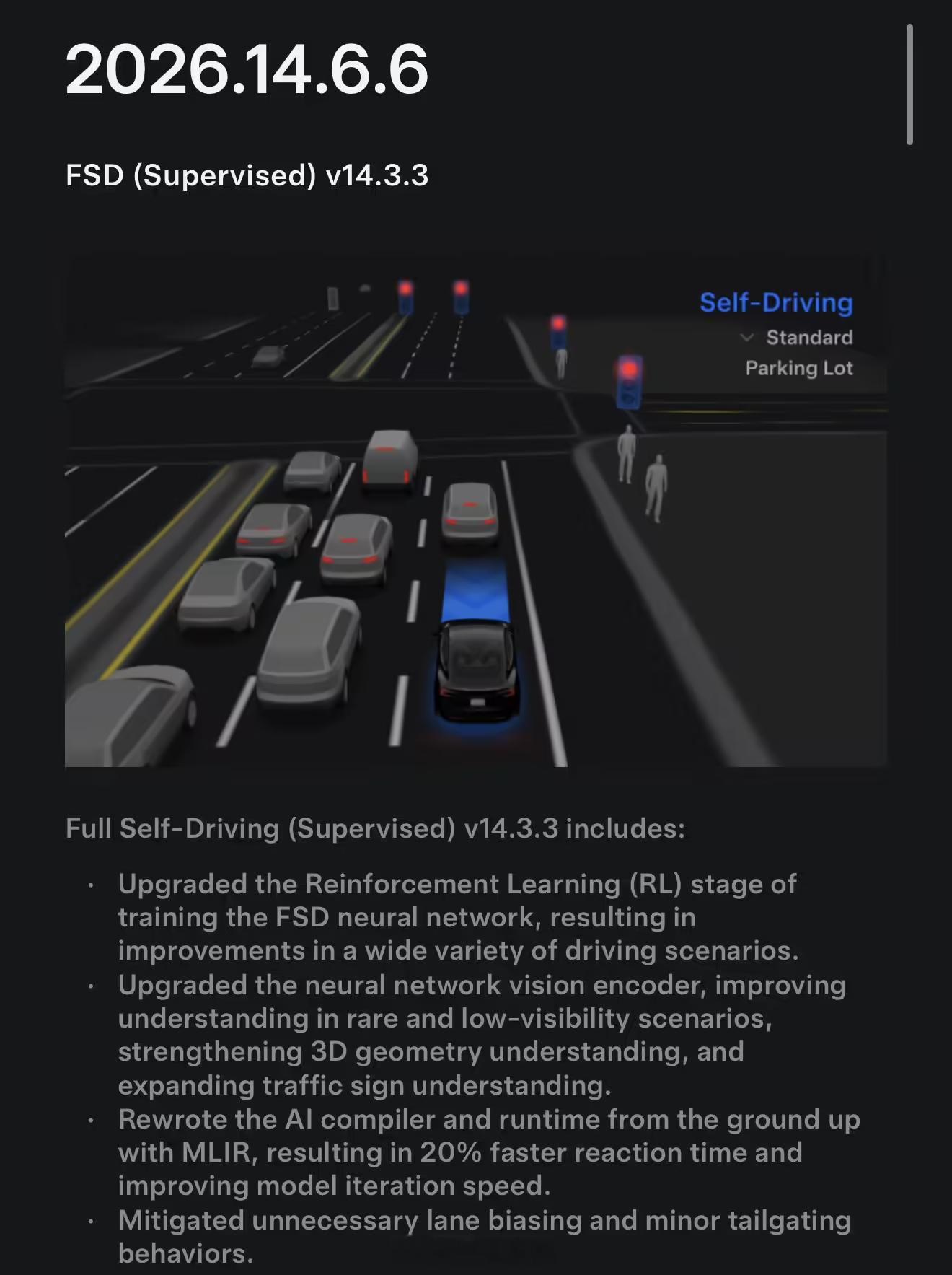 FSD V14终于不再在停车场里磨蹭了，召唤速度翻倍特斯拉刚推了FSD V14.
