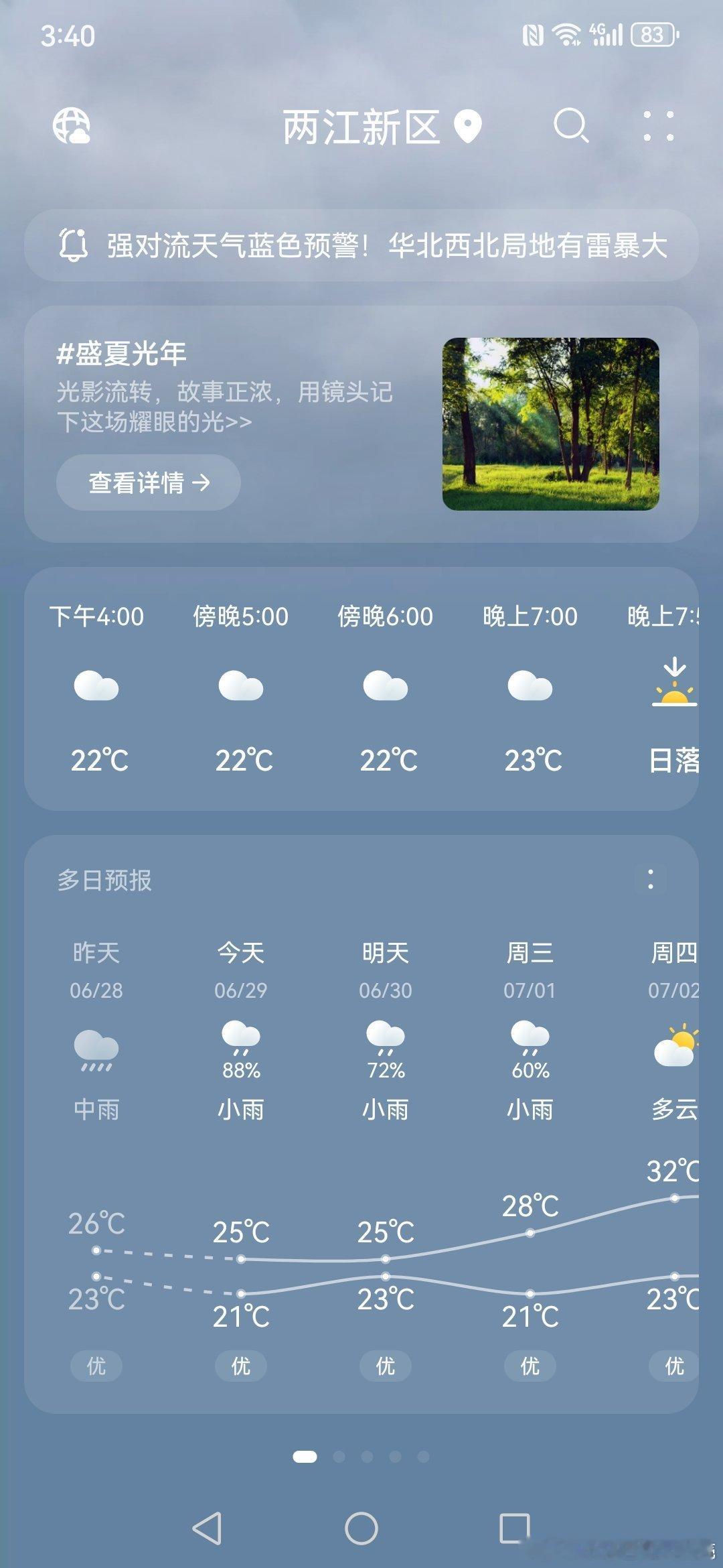 我渝这气温，我在小红书刷到有穿薄毛衣的人了7月应该就会恢复正常夏天了。从二月开始
