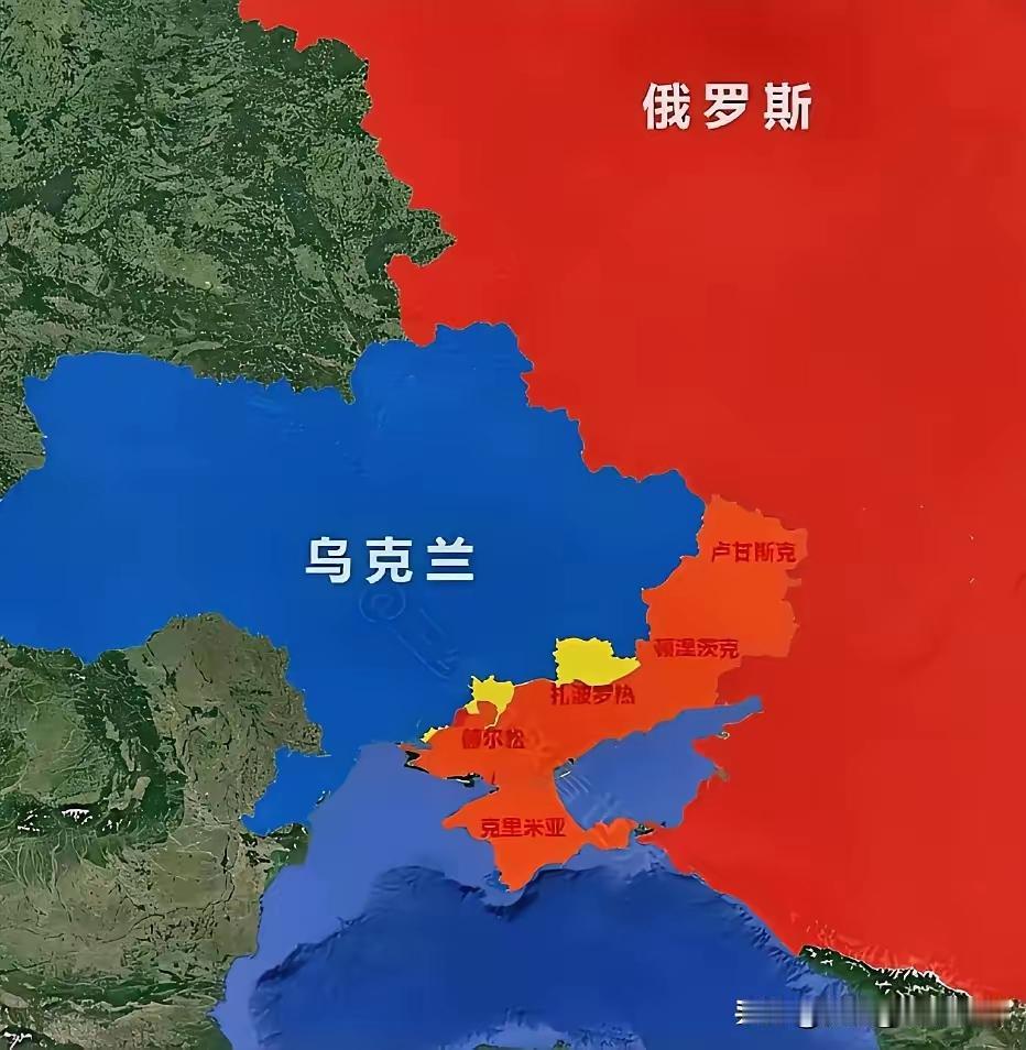 如果不出意外，以后的乌克兰，基本上就是蓝色那部分的样子了。
​不得不说，这就是跟