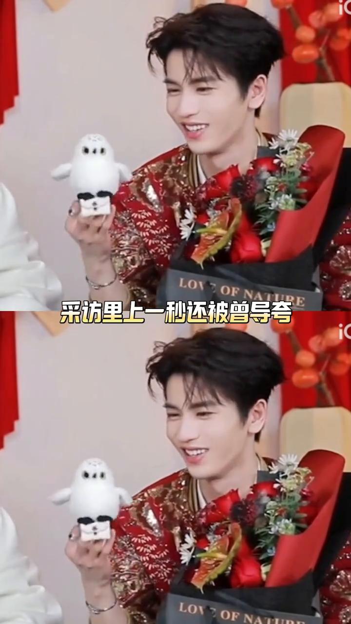 张凌赫戏里戏外都是又争又抢来的。采访里上一秒还被曾导夸是拍过的最帅的人，我也没拍