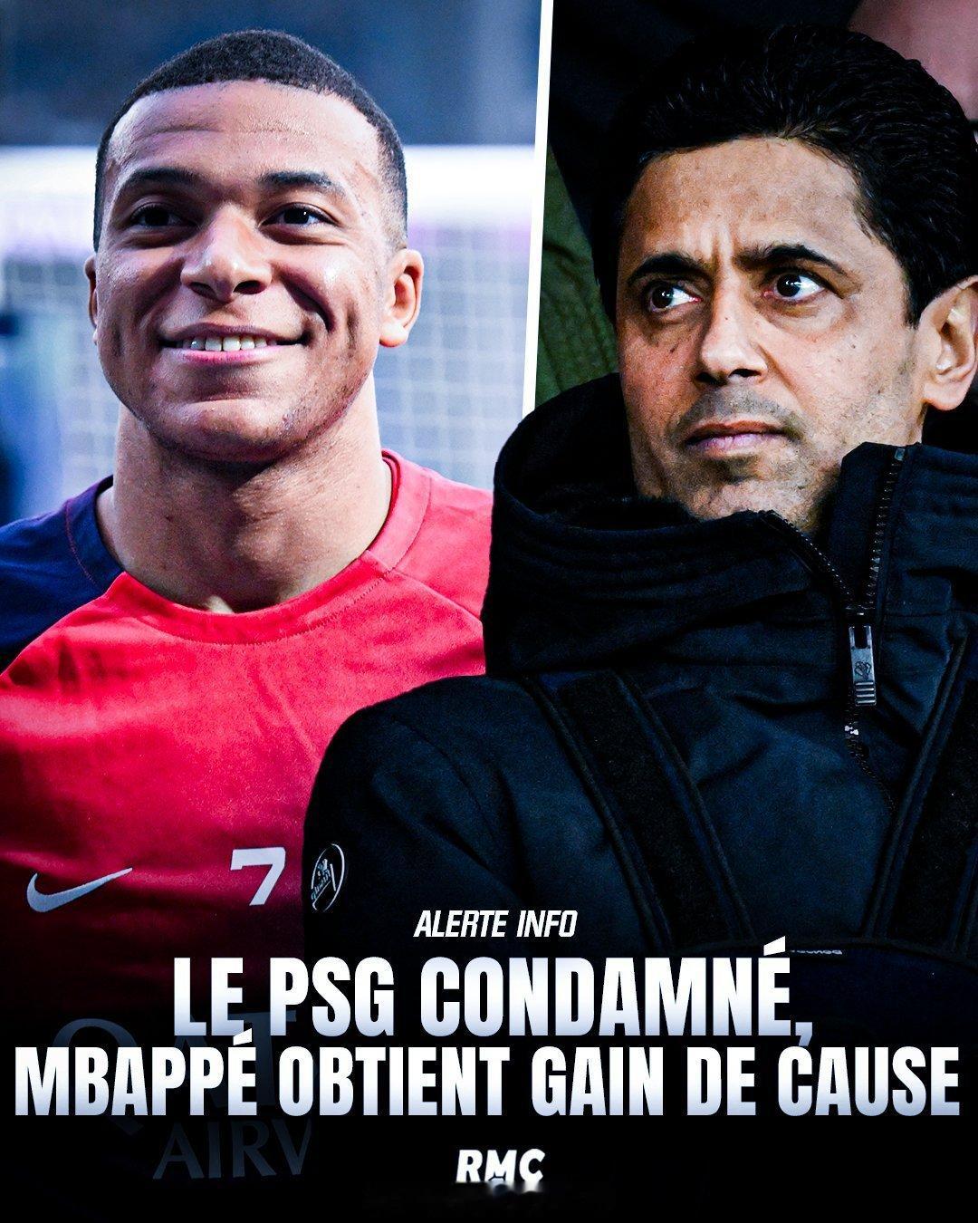 巴黎需赔偿姆巴佩6100万欧 姆巴佩本周二在巴黎劳工仲裁法庭（Conseil d