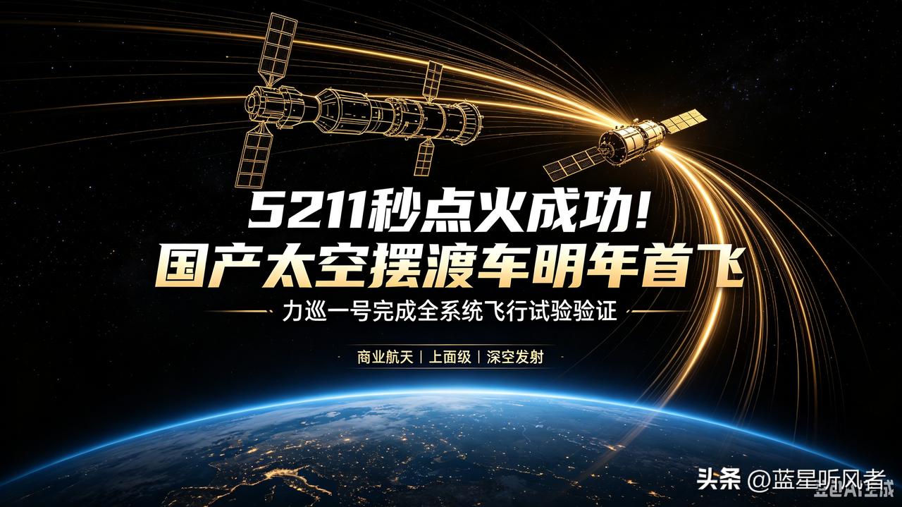 硬核突破！累计点火5211秒圆满收官！国产太空摆渡车就位，明年正式首飞
 
中国