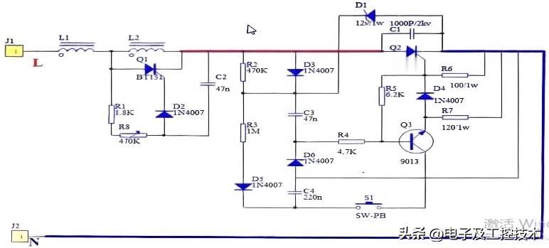 在路上，一位朋友问：“这是一幅什么功能的电路图？”

我打开他发来的这张电路图，