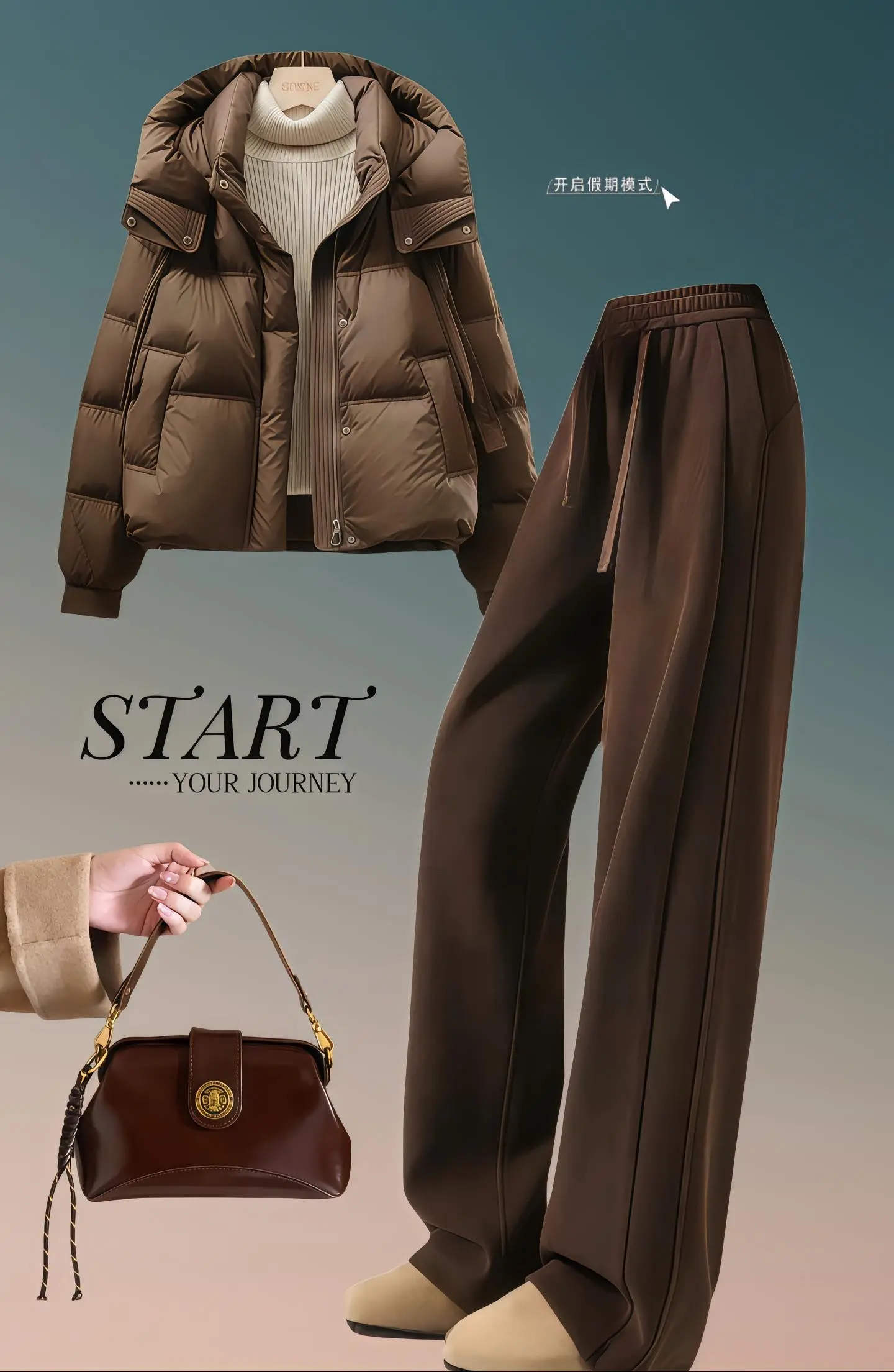 爱惨了这条咖色加绒阔腿裤！这款阔腿裤简直是秋冬的宝藏单品！！咖色超级百...