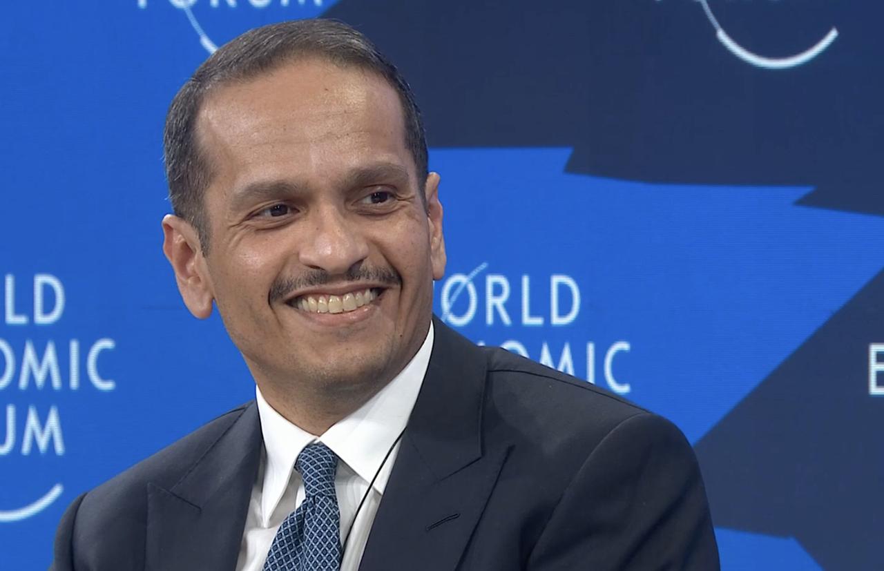 在1月20日的达沃斯论坛上，卡塔尔首相穆罕默德·本·阿卜杜勒拉赫曼·阿勒萨尼表示