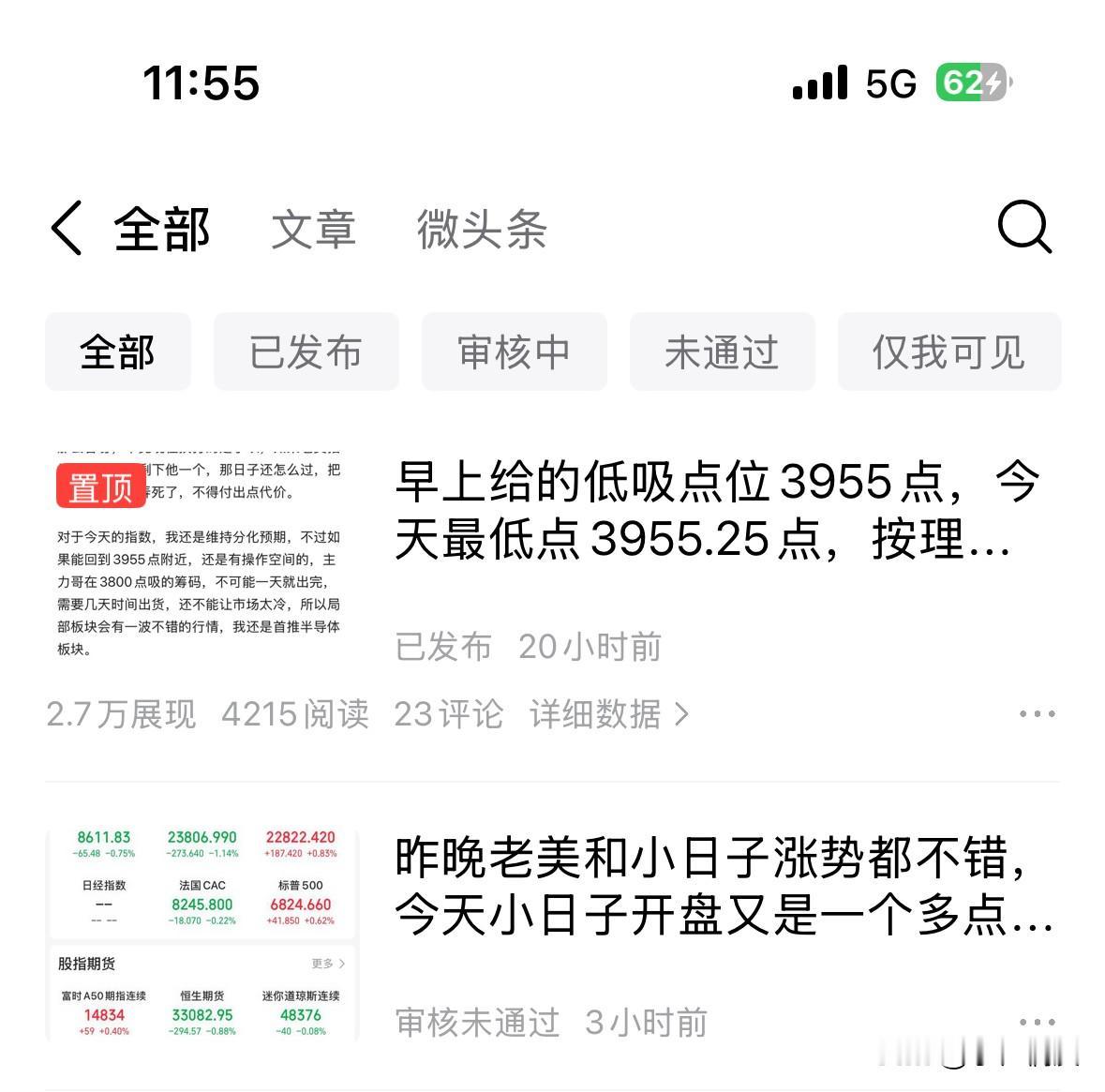 我先澄清一下，早上的盘前文章我是写了的，不是我偷懒不更新，只是审核没有通过，连修