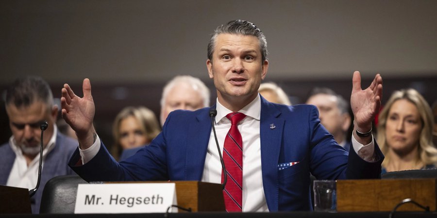 美国参议院刚刚以 50-50 的票数批准了 Pete Hegseth 为国防部长