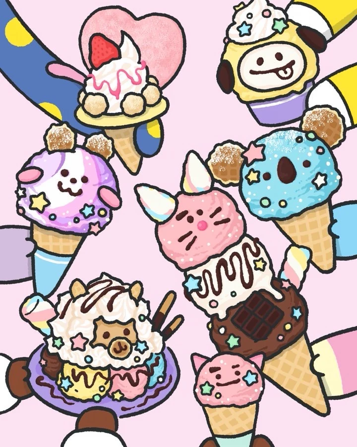 来个冰淇淋吗?🍦嘿嘿，还挺像的吧？