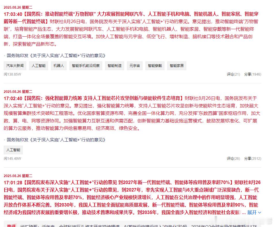 ai+再现超级大利好，今天重点还是看ai+ ​​​