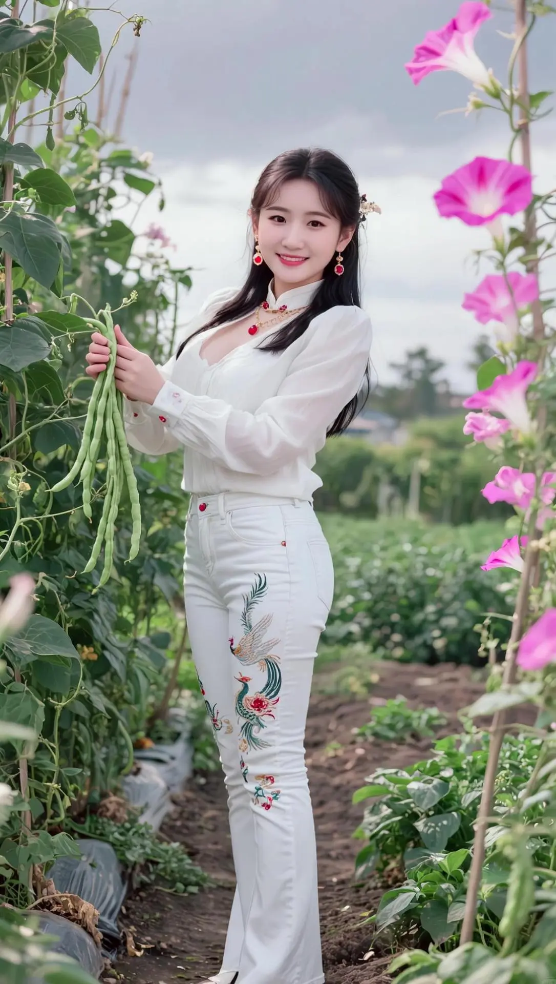 AI田园村花写真 随变ai随便玩