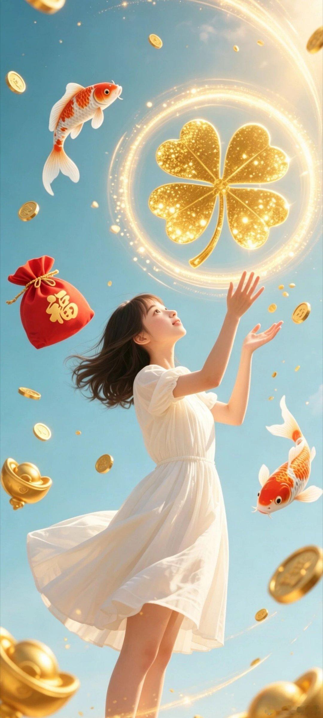 九月许愿：发财暴富，财气满满，万事皆顺～壁纸！ 