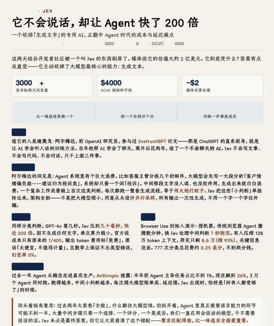 科技佳ZHJjev为何火爆ai圈 一个不太会聊天的新模型 Jev，突然在海外爆火