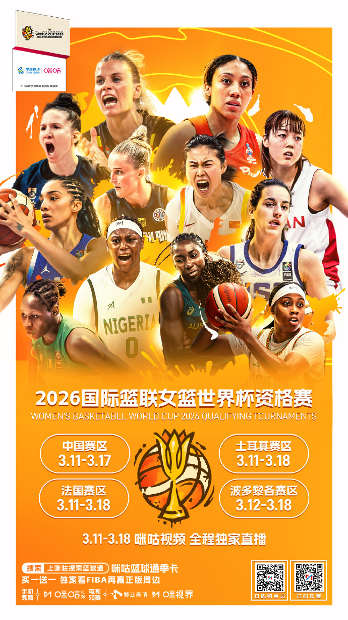 🏀 女篮世界杯资格赛鸣哨开战⚔️ 4大赛区24支球队奋力突围🔥 争夺11个晋
