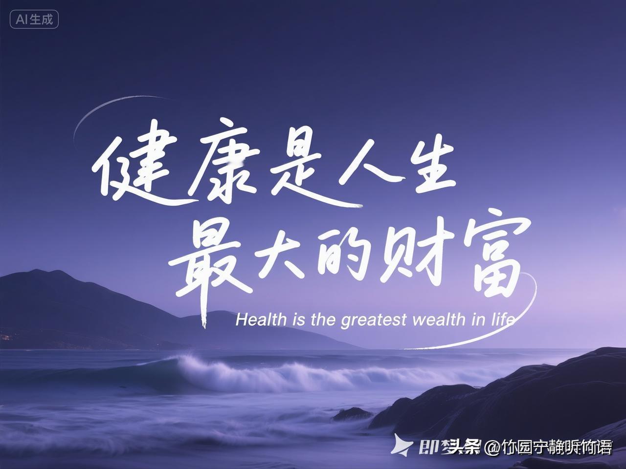 健康和财富哪个更重要？我觉得健康必须排第一。没有健康这个“1”，后面再多财富的“