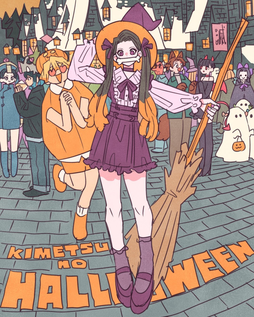 画师タケウチ太太绘制的万圣节贺图.ᐟ#动漫##二次元# ​​​