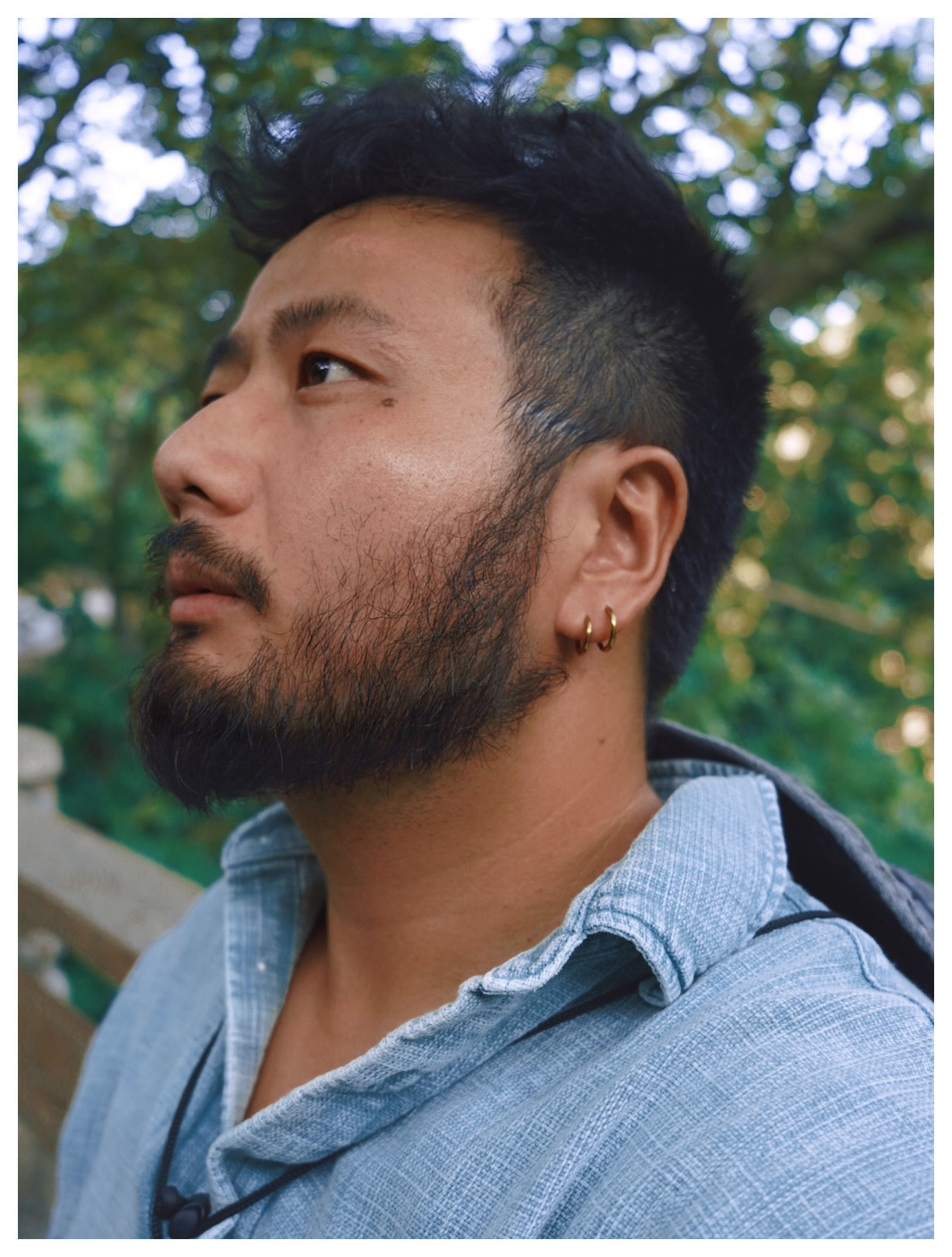 在海边的集市淘到的新耳环 