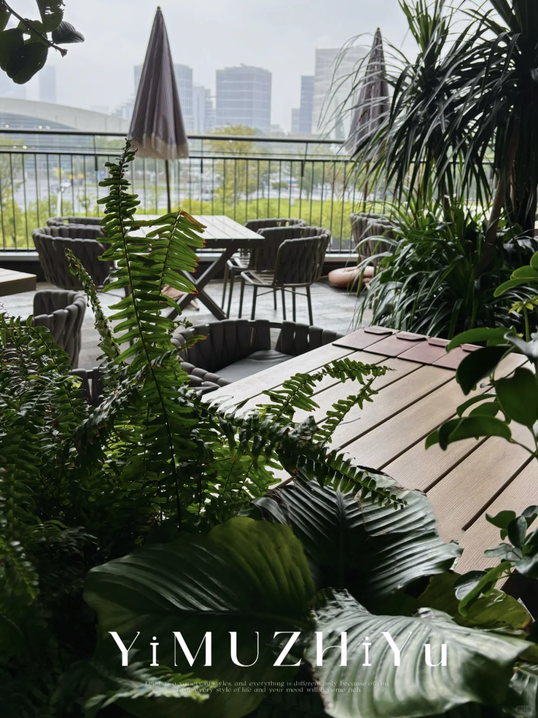 商业空间热带雨林风花箱 绿植隔断