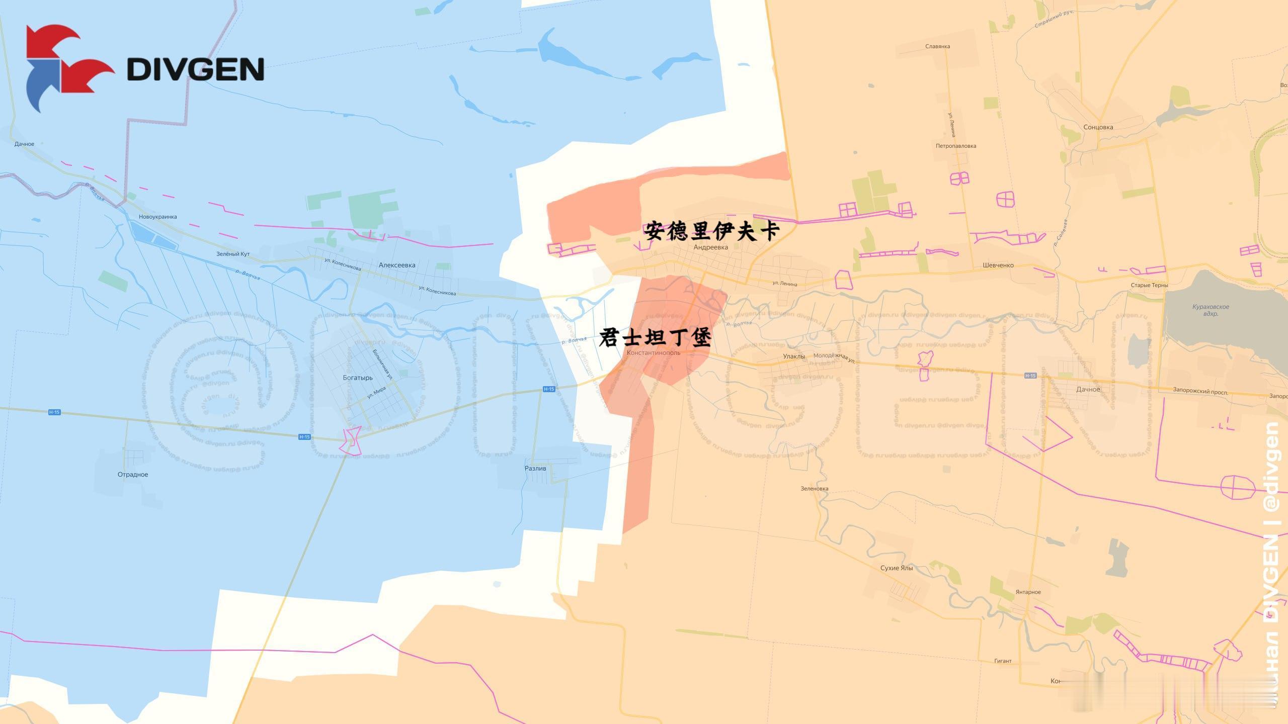 柯基堡终于完全拿下来源：DIVGEN 🚩 Карта СВО俄乌局势新进展特朗