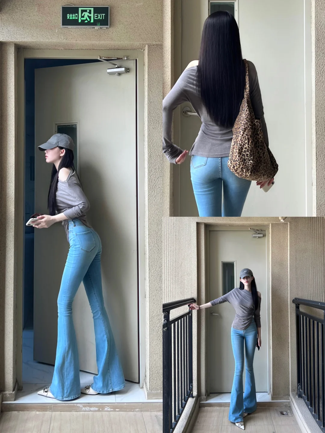 黑长直➕牛仔裤！这美女感就一下子出来了！