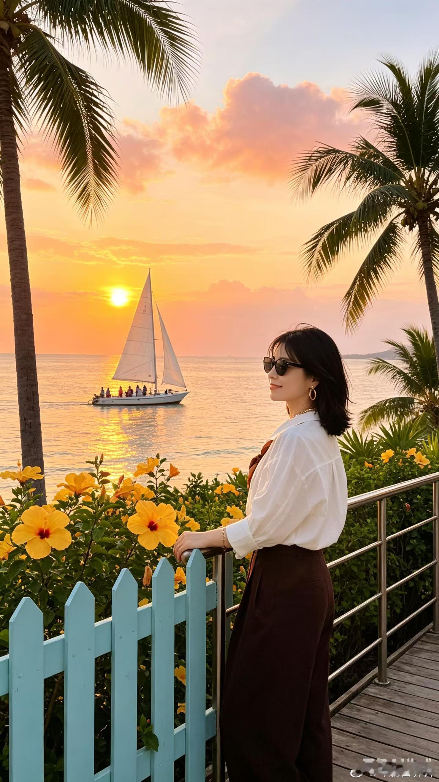海与晚霞，今日治愈。借落日柔光，留一份安静的自我。 