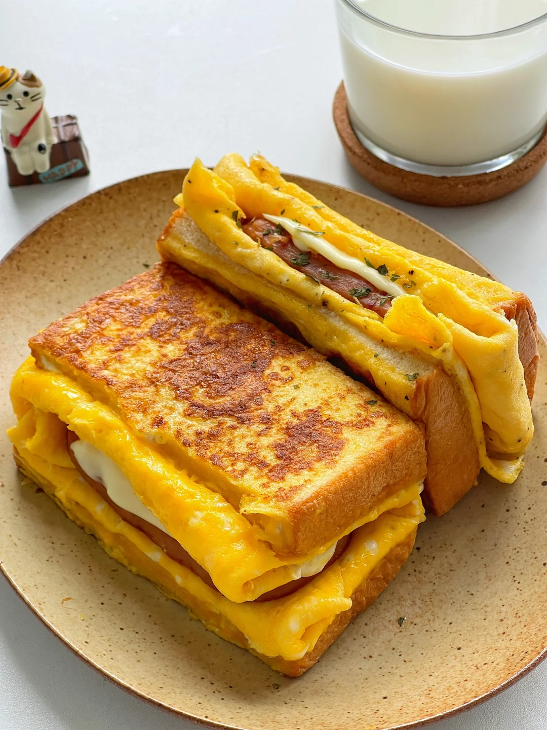 快手早餐系列❗️ 午餐肉三明治也太绝了吧