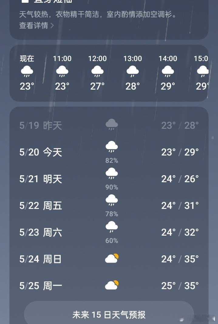 广东倒水要倒到本周五周五倒不完，看天气预报周六还要倒