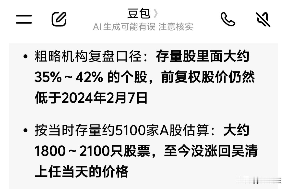 豆包说，有2000只左右的股票，股价远低于大盘2635点的时候。