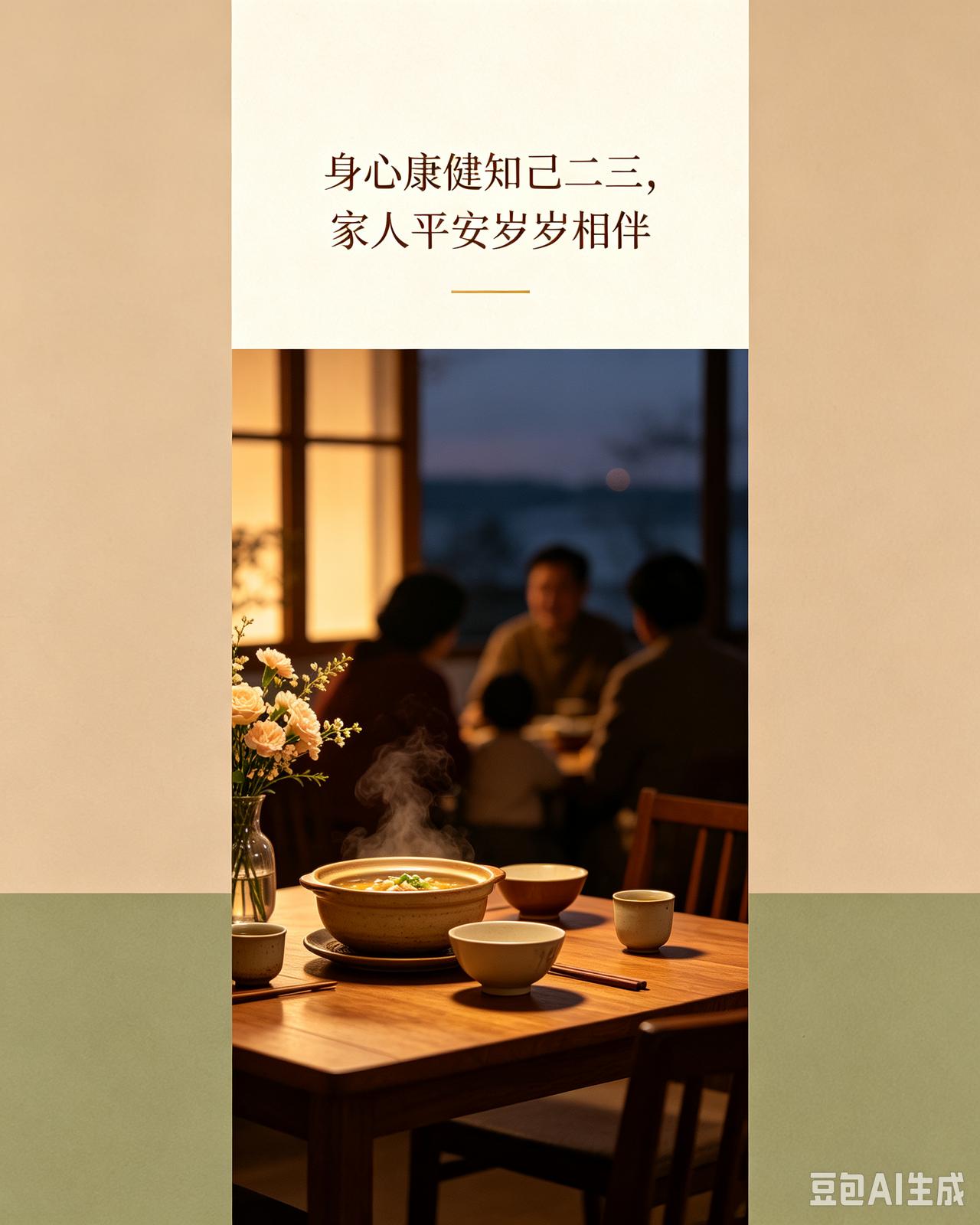 身心康健知己二三，家人平安岁岁相伴