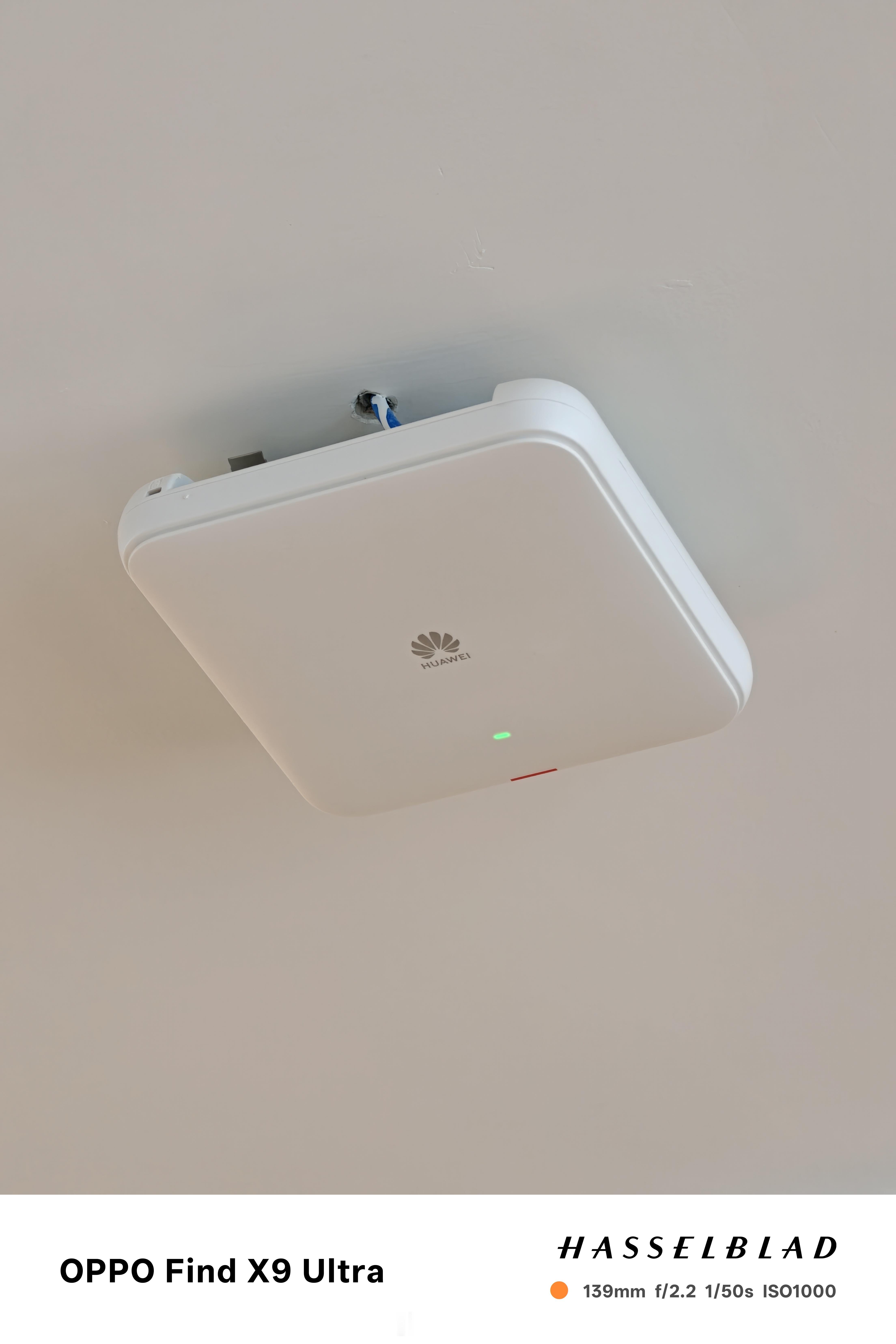 家具店居然用的是华为wifi6的企业级ap，太有钱了