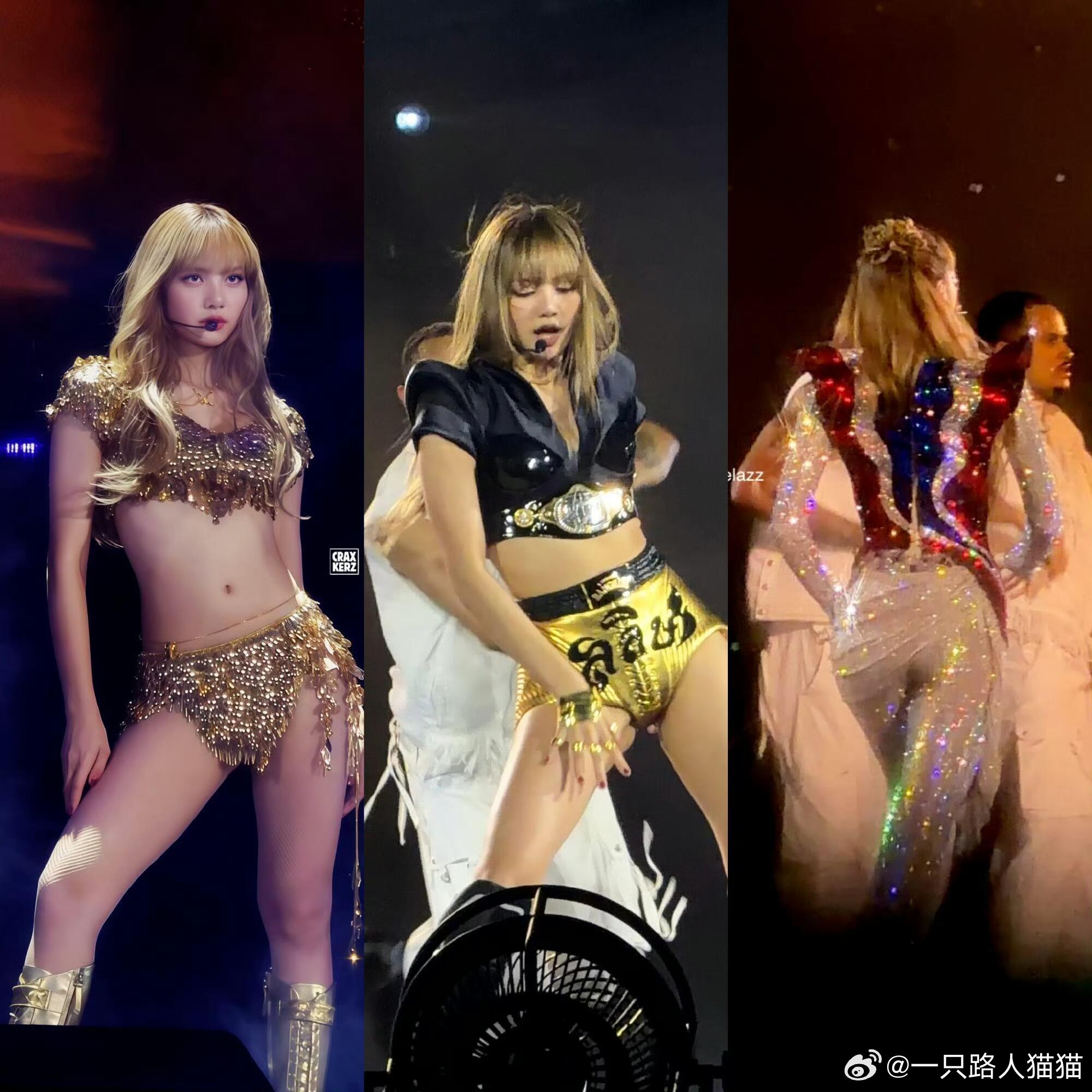 泰国3天Lisa的solo服装元素全是泰国相关元素第1️⃣天：臀部佩戴花环（ph