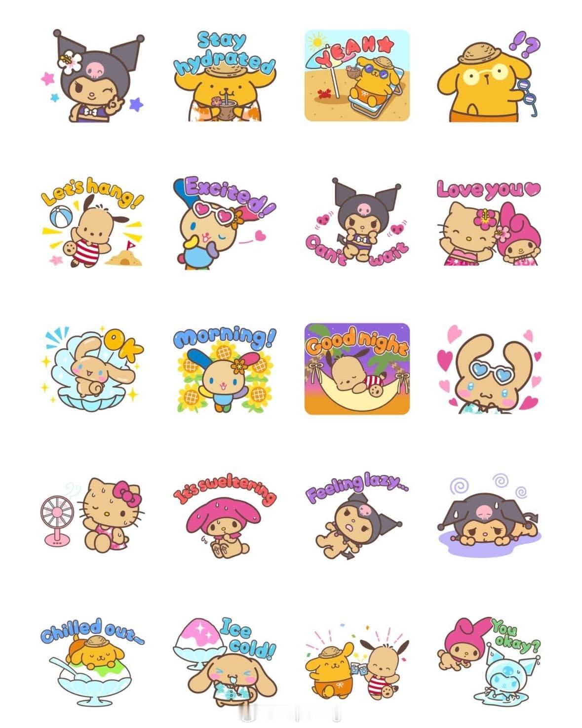☆ 🌺🏝️ ⋆.˚୨୧ Sanrio characters🐚（需要表情包?