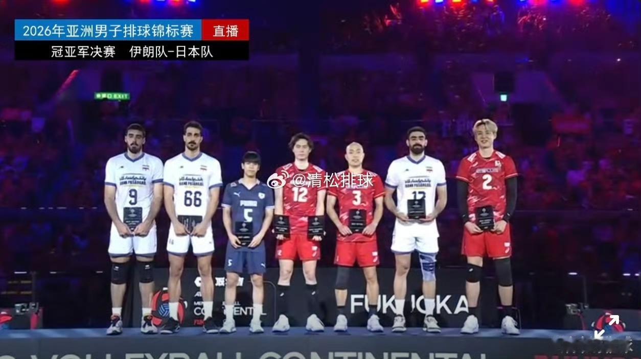 男排亚锦赛决赛，日本队以3:0战胜伊朗🇮🇷队夺得冠军🏆，并直通奥运成功。