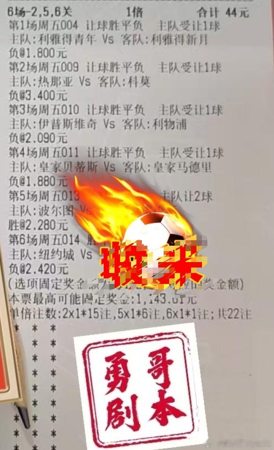 昨日勇哥思路有所收获！今日勇哥剧本继续输出！每日足球推荐 ​​​