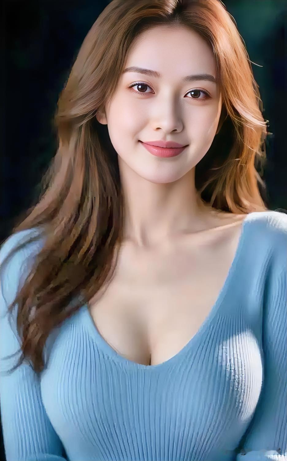 眉眼温柔，笑靥清甜，气质干净温婉动人。