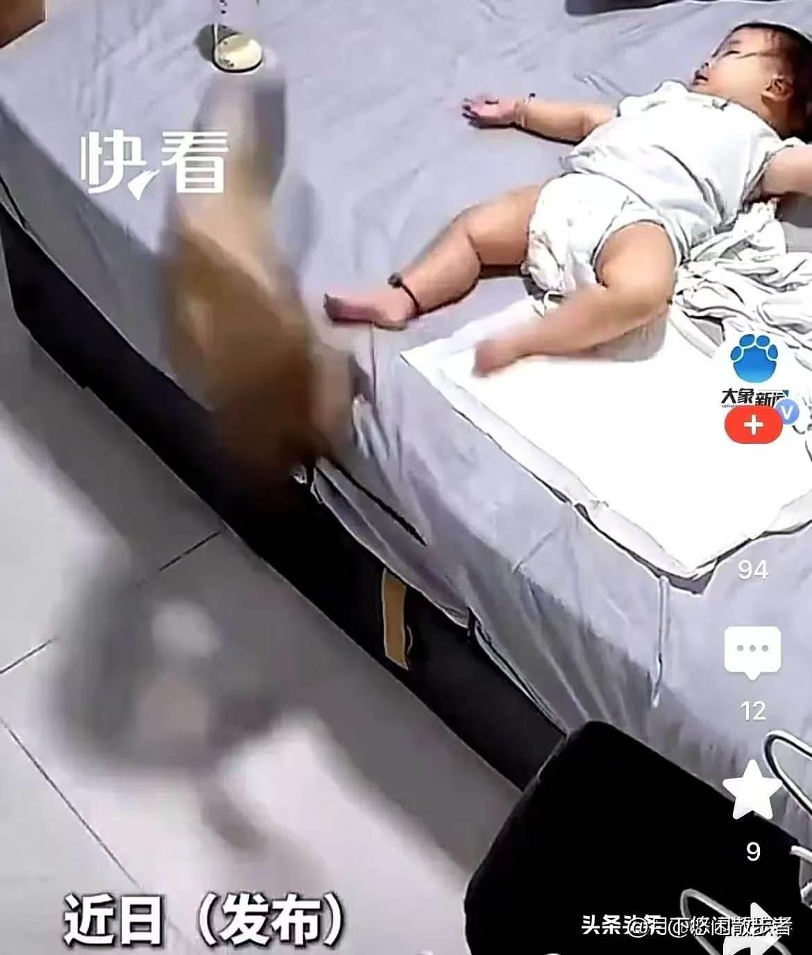 山东一户人家的监控，这两天在网上传疯了。画面里，小宝宝安安静静躺在床上，乖得跟个