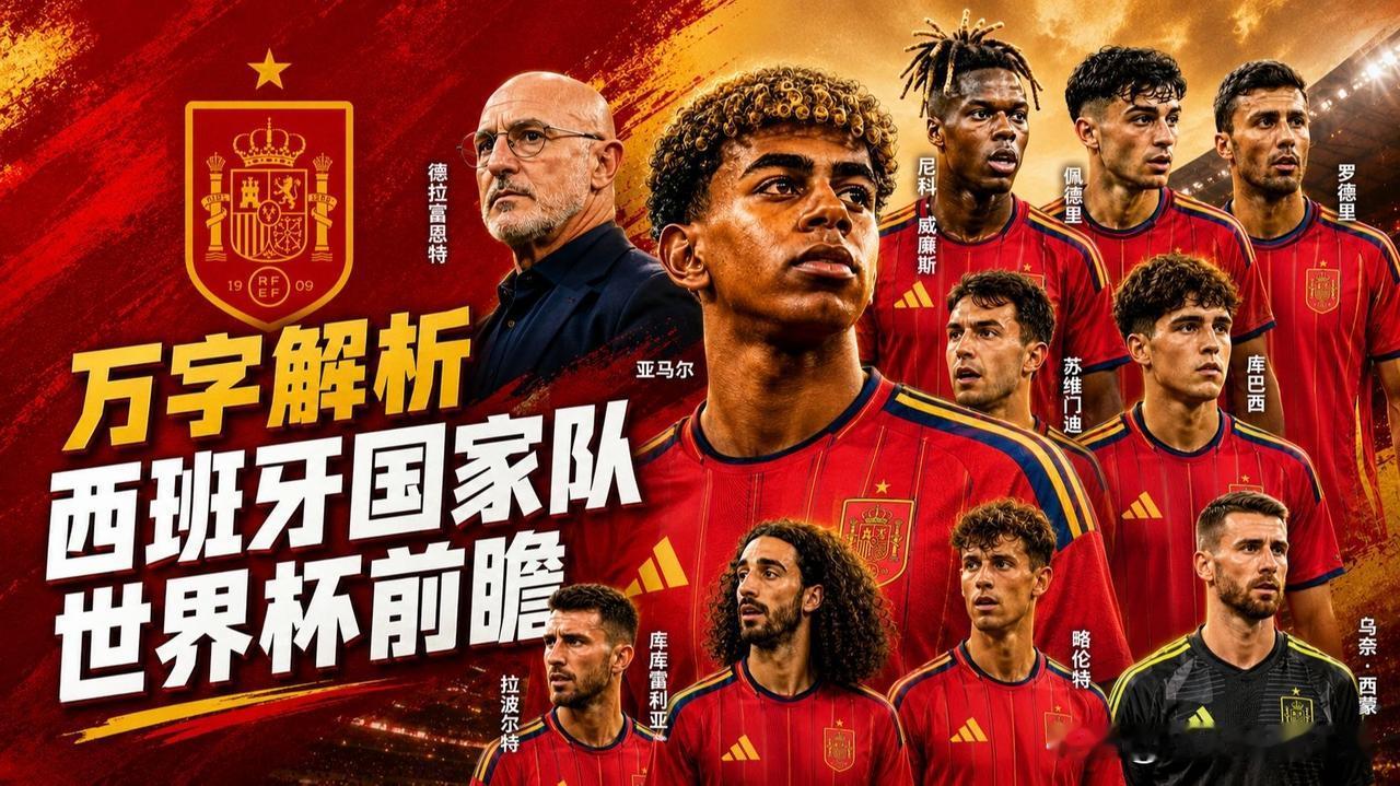 不吹不黑！2026世界杯身价与战绩不符的四支国家队！

一、西班牙（身价12.2