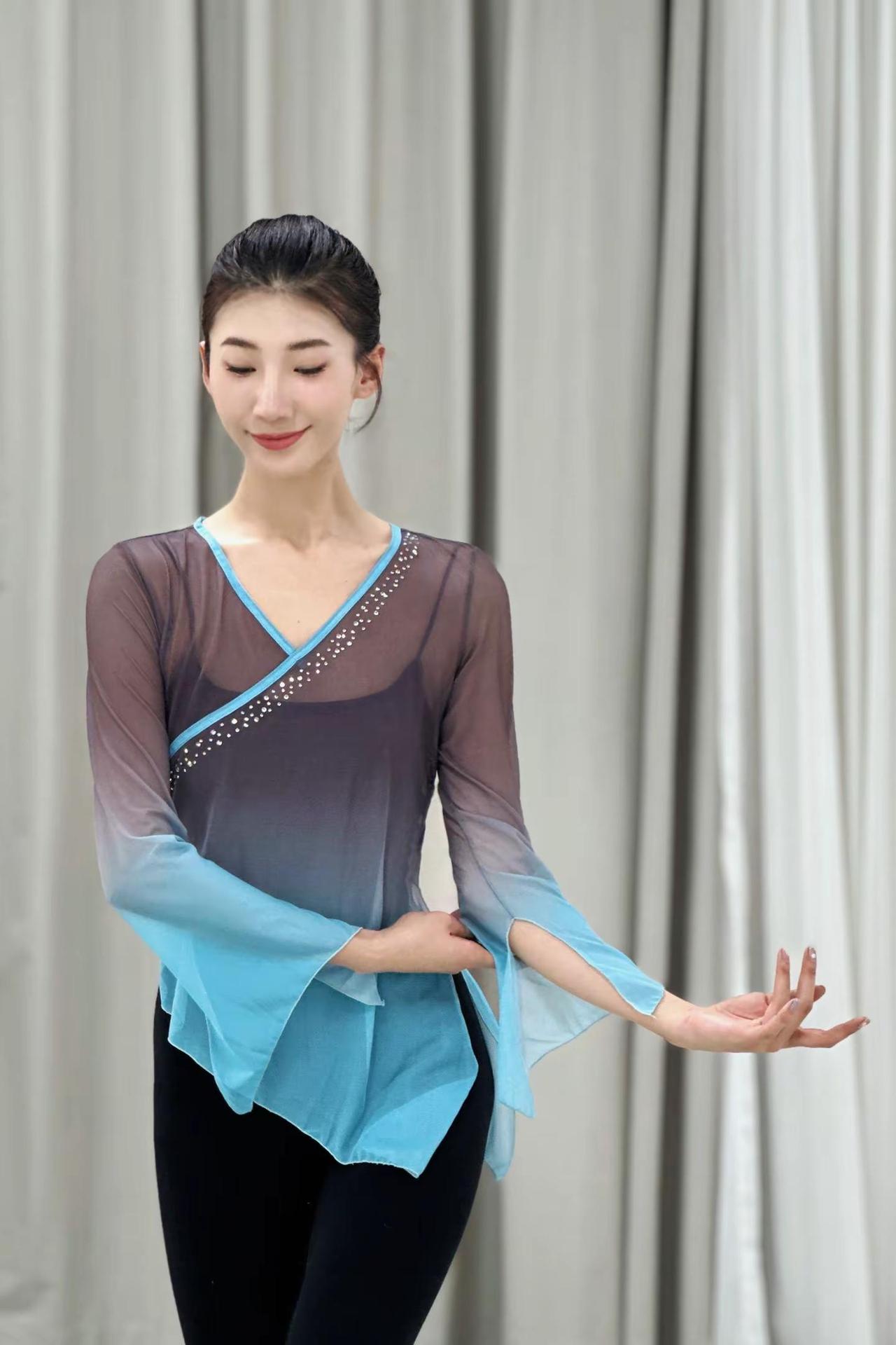 你锁着眉。身韵舞姿 古典舞纱衣练功服 舞蹈身段 舞蹈