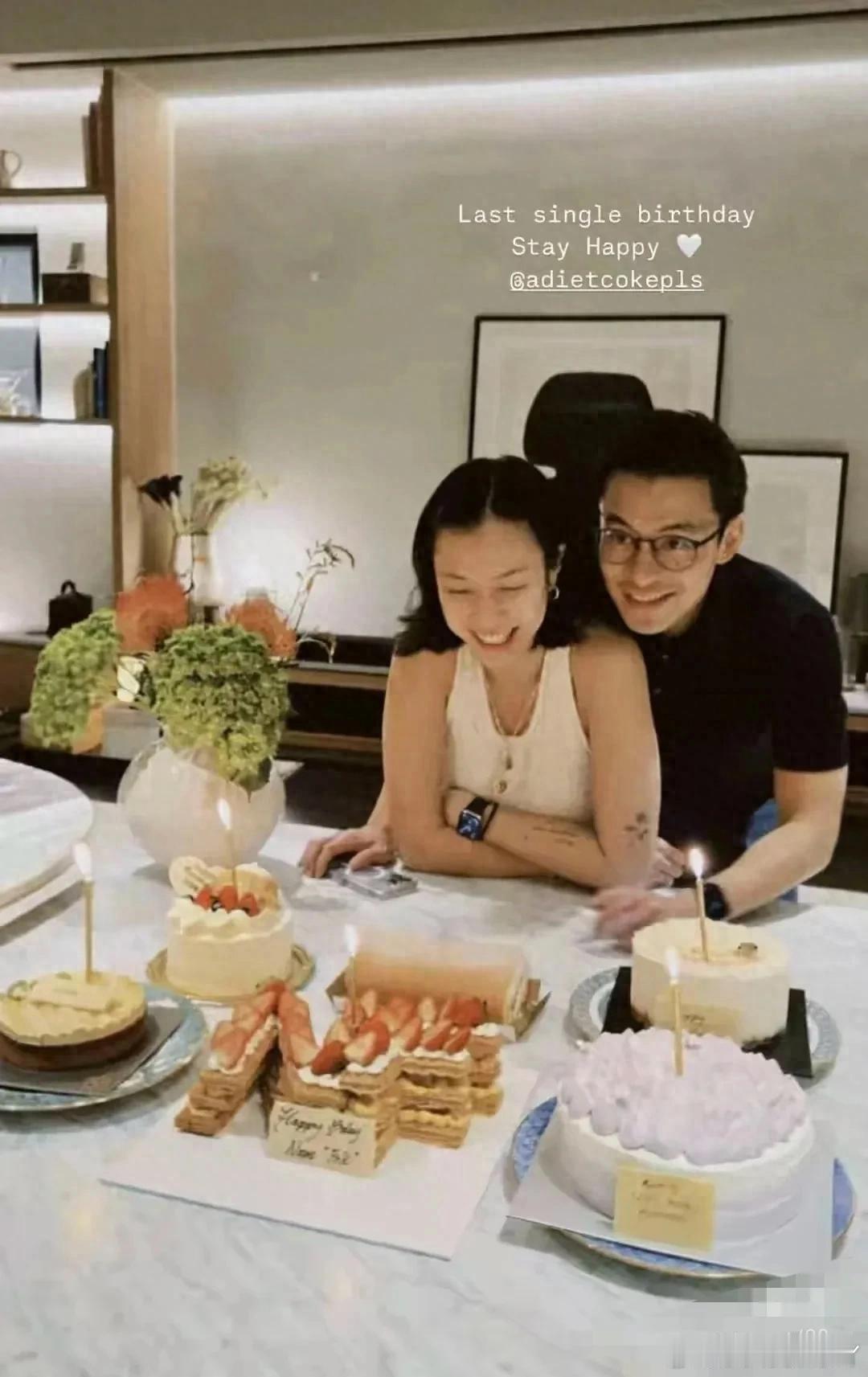 霍启仁给未婚妻庆生，女方已被称为霍太！祝生日快乐！ ​​​