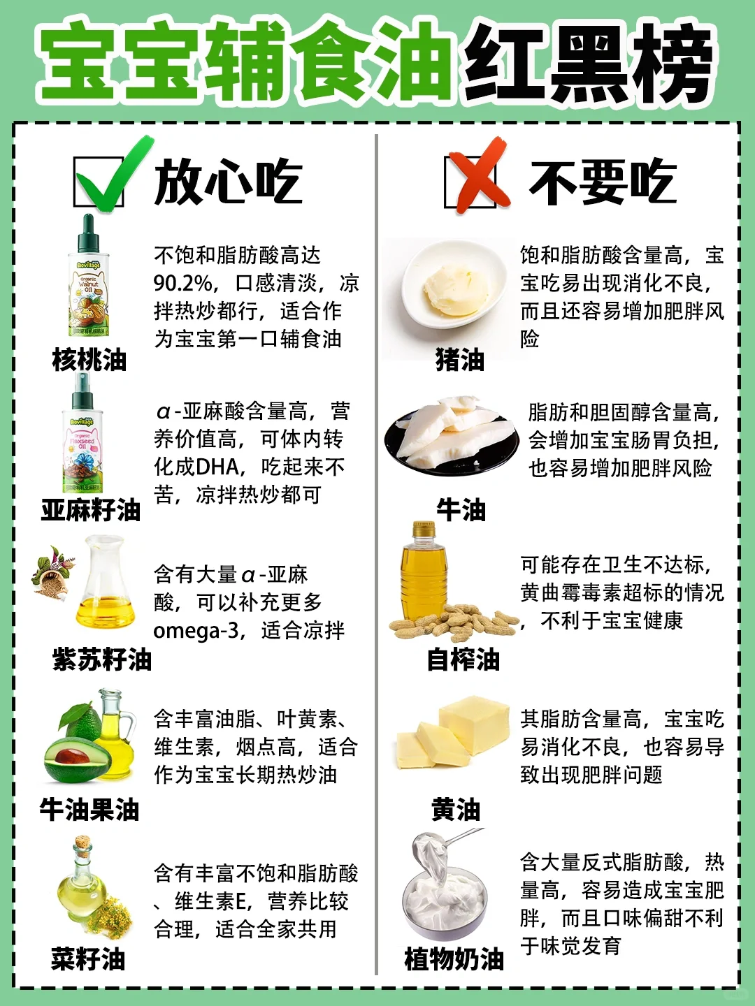 宝宝辅食油红黑榜💢附正确选油攻略‼️