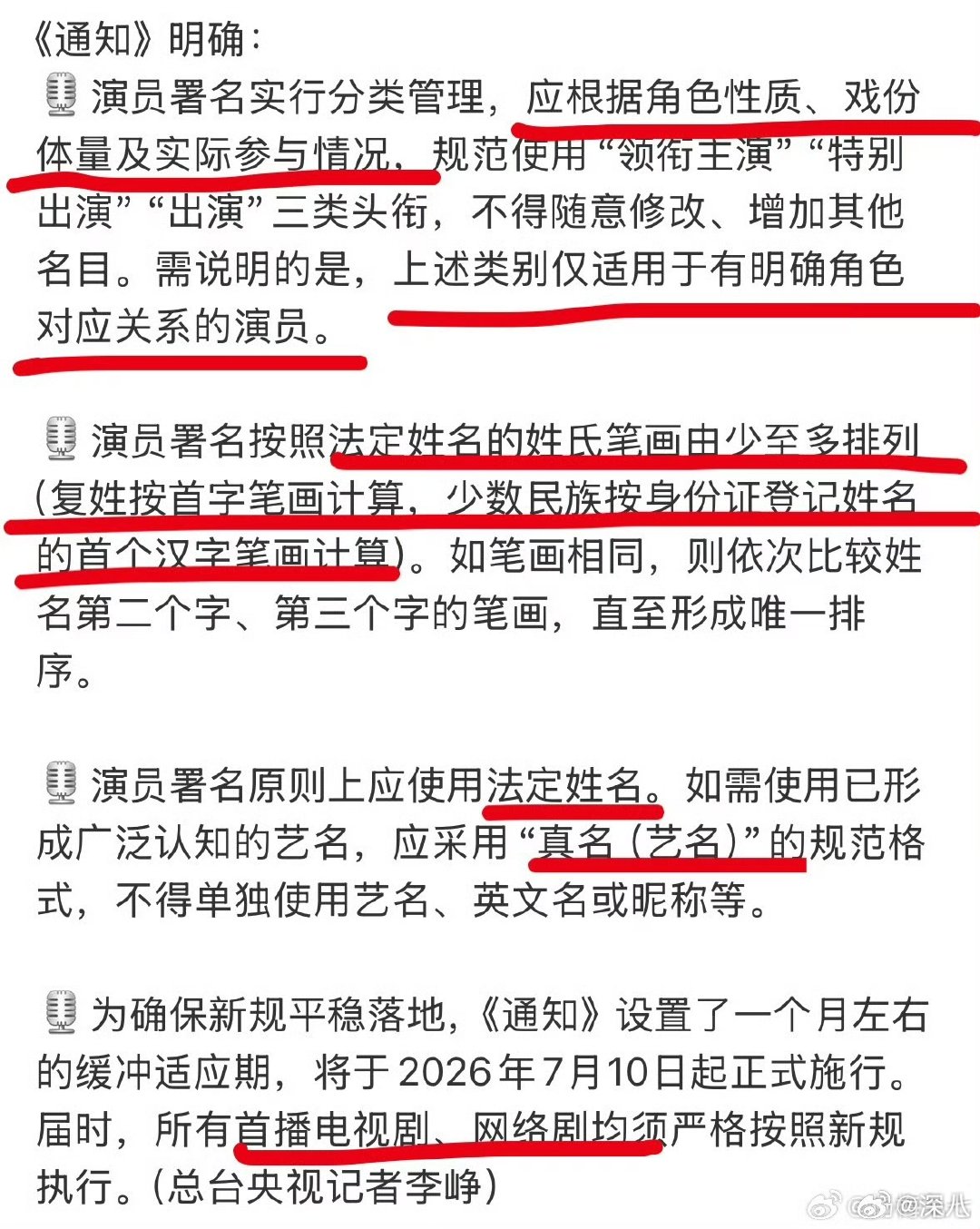 演员署名新规有一个月缓冲期演员署名新规有一个月适应期 演员署名新规有一个月缓冲期