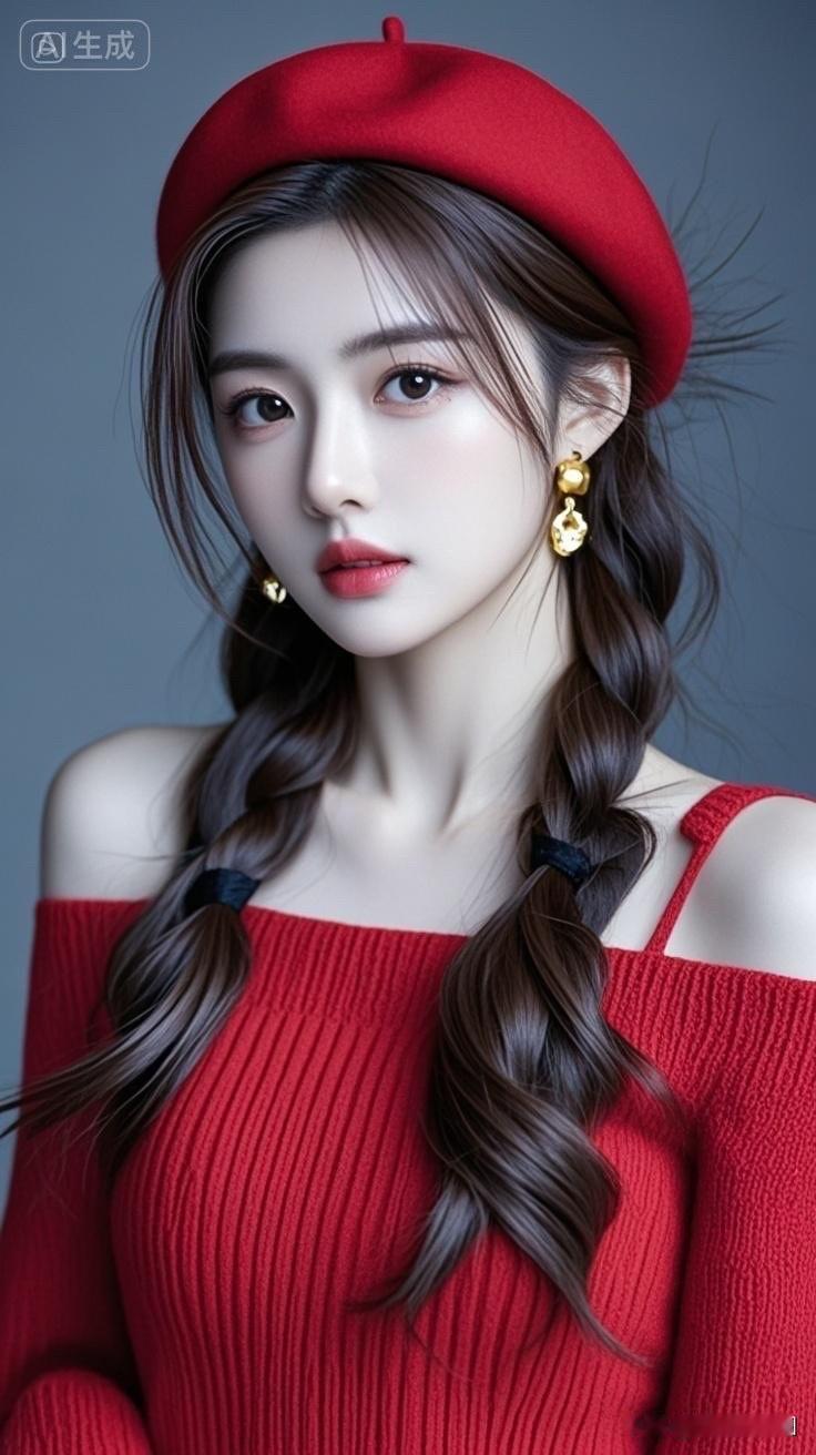 复古红帽少女，甜美与优雅的完美结合