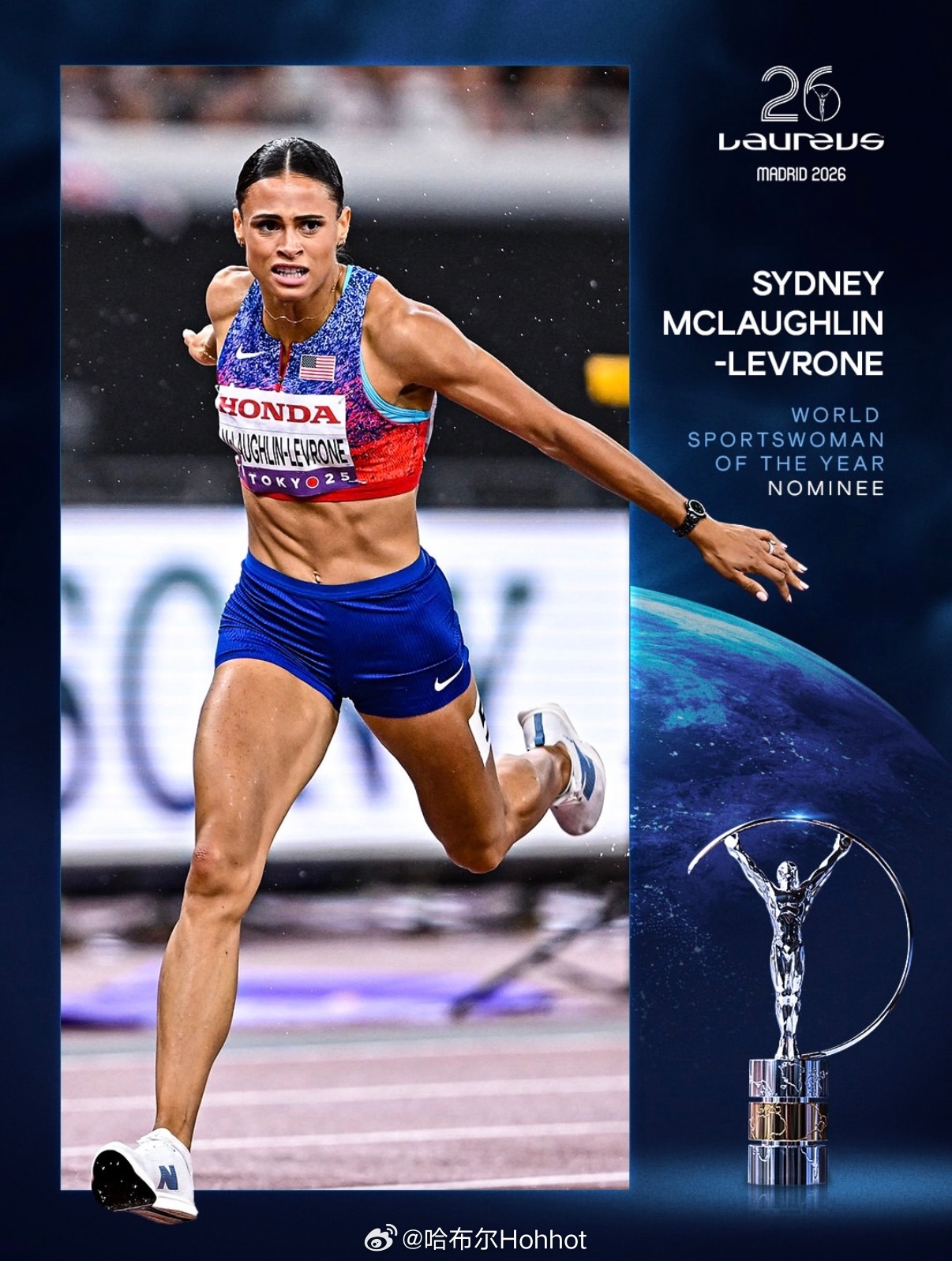 2026被提名的田径运动员🇺🇸麦克劳克林🇰🇪基普耶根🇺🇸杰弗森，3人