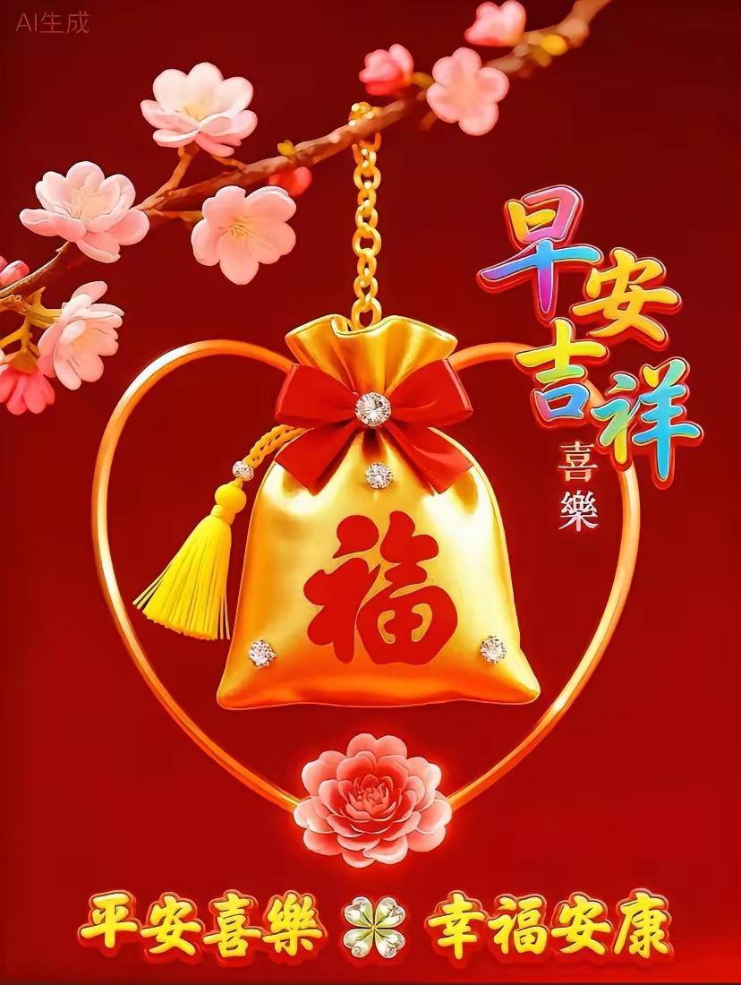 2026年1月25日，周日，腊月初七[福]早安[招财进宝]
愿我们平安喜乐、福寿