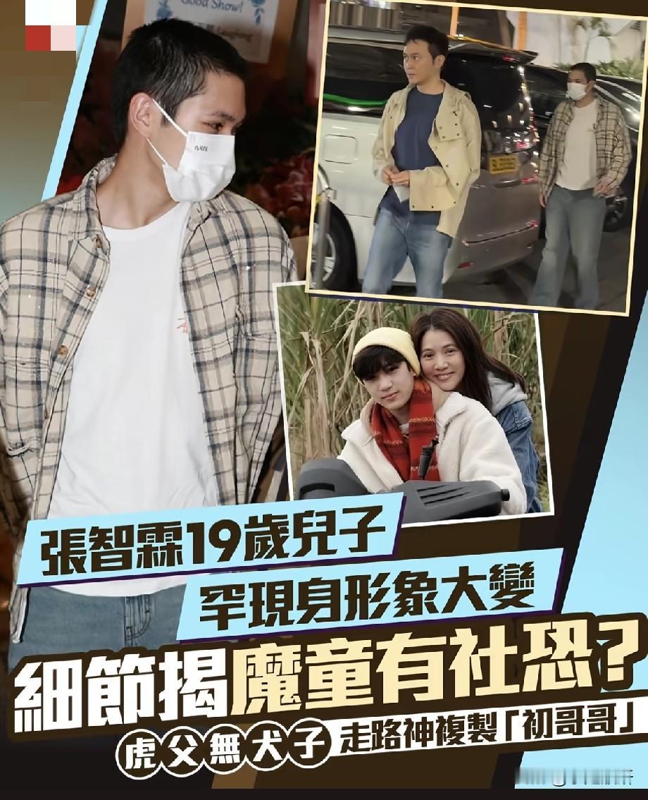 张智霖19岁儿子罕露面！寸头形象大变，躲闪镜头尽显社恐，走路神态复刻初哥哥
 