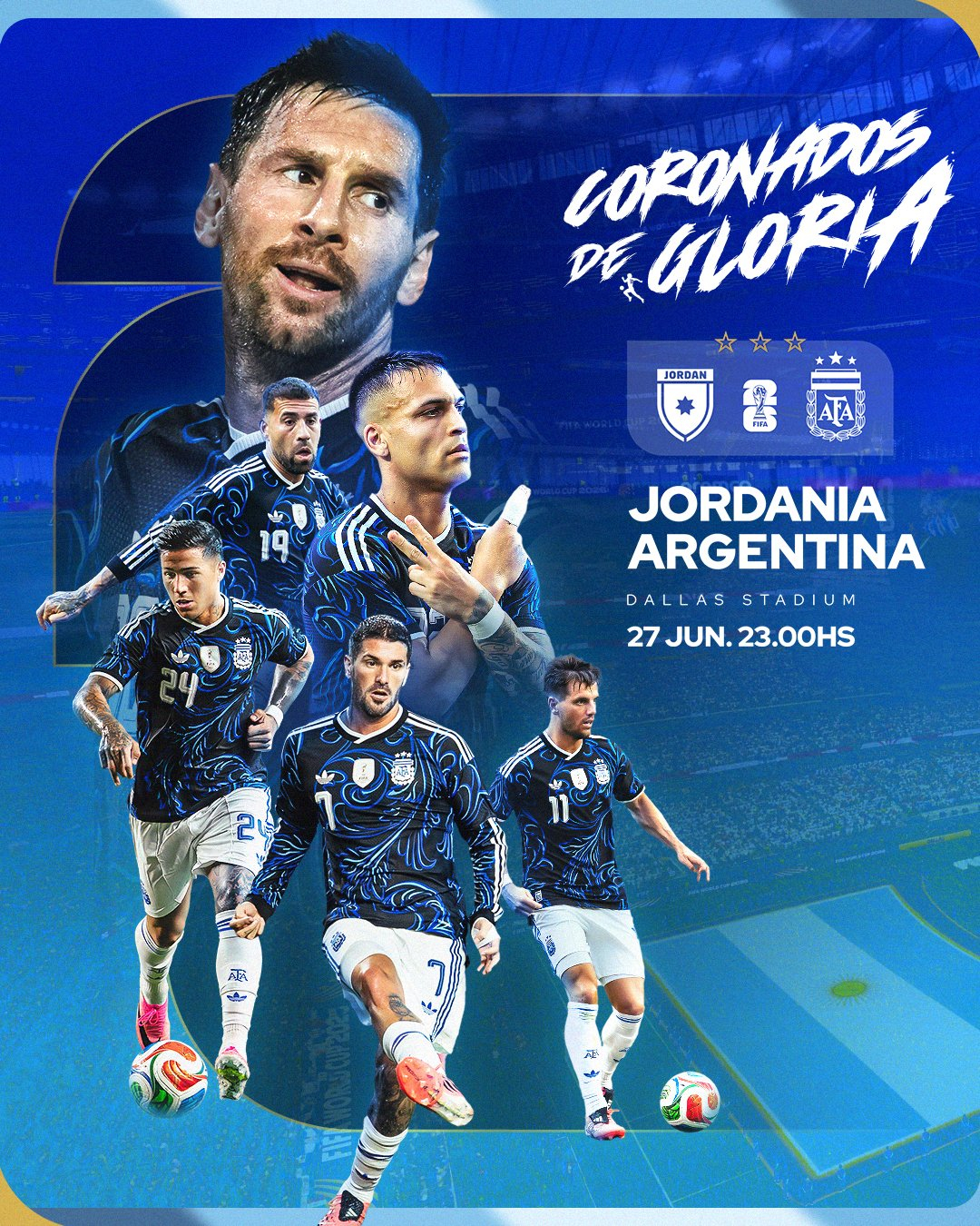 ✅阿根廷国家队(英语)：今天将会是特别的一天 🇦🇷🏆约旦vs阿根廷阿根廷队