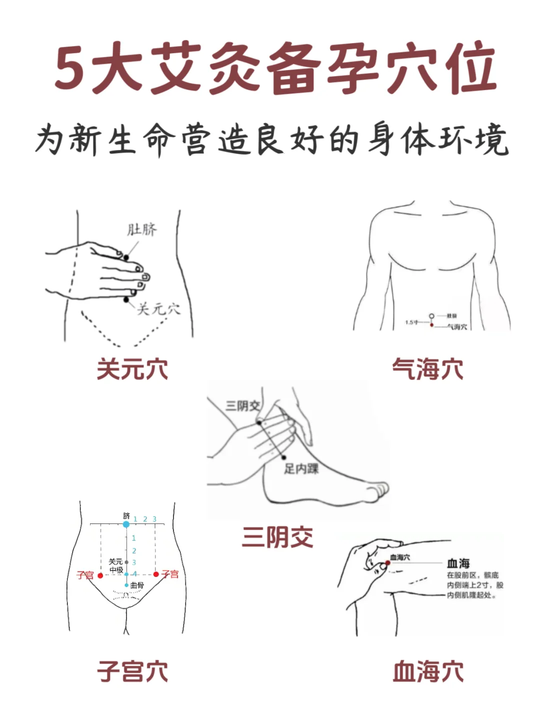 艾灸助孕穴位，开启好孕之旅💖